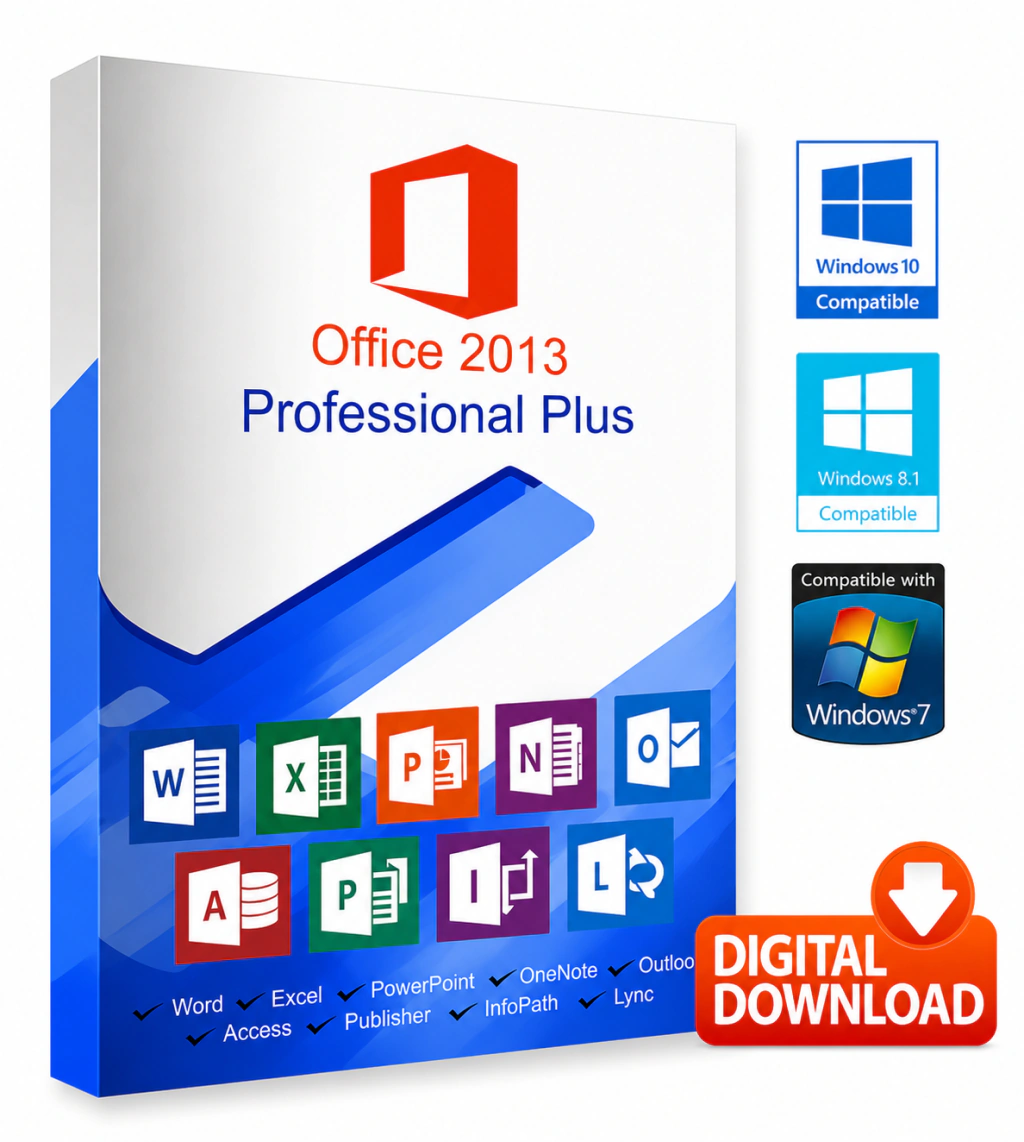 Licença Office 2013 Professional Plus 32/64